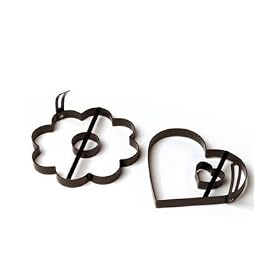 Amco Heart and Daisy Pancake Molds Set of 2 by 