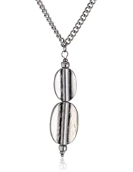 Steve Madden Double Oval Long Pendant Necklace, 34"