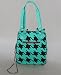 Loop Design The Teaser Tote in Aqua Houndstooth,Bags (Handbags/Totes) for Women Image