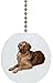 Golden Retriever Dog Solid Ceramic Fan Pull