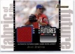 2003 Bowman Draft Fabric of the Future Jersey Relics #FF-ZG Zack Greinke - Kansas City Royals (Piece of Authentic Game Used Jersey) (Baseball Cards)