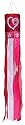 Toland Heart and Flowers Valentine's Day Windsock