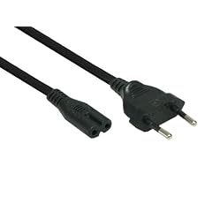 Euro-Netzkabel, Netzstecker an Euro 8 Buchse, schwarz, 3m, Good Connections