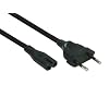 Euro-Netzkabel, Netzstecker an Euro 8 Buchse, schwarz, 5m, Good Connections