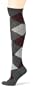HUE Women's Argyle Knee Sock, Graphite Heather, One Size