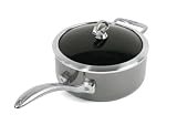 Chantal Copper Fusion 3 Quart Sauce Pan with Lid, Platinum