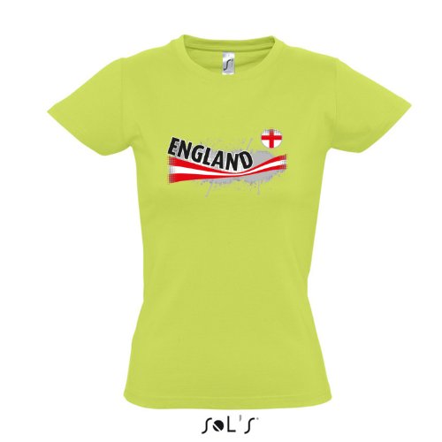 Fanshirt-Damen ENGLAND Ländershirt EM / WM Trikot S-XXL , Apple green , S