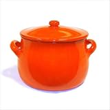 Piral  5.5 Quart Stockpot with Lid, Earthy Orange