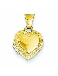 Genuine 14K Yellow Gold Heart Locket 0.3 Grams Of Gold 100% Satisfaction Guaranteed.