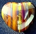 30mm Tiger Eye Puff Heart Worry Healing Stone