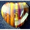 30mm Tiger Eye Puff Heart Worry Healing Stone
