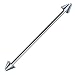Steel Straight Industrial Barbell Ear Body Piercing w/Cones 14G