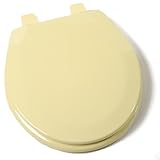 Comfort Seats C1B4R2-50 Deluxe Molded Wood Toilet Seat, Round, Citron Yellow