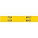 Brady 83566 Pipe Marker, Legend, "Gas", Style 4 Blk/Yel