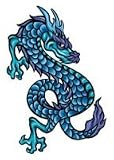 Blue Dragon Temporary Tattoo