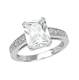 Sterling Silver Engagement Rings 249 with CZ - Sizes: 6-9