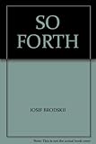 So forth : poems