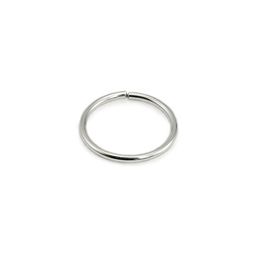 14KT White Gold Seamless Continuous Nose Hoop Ring 1/4
