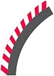 Carrera 20020561 - Carrera Exclusiv/ Evolution Aussenrandstreifen 1/ 60� , 3 St�ck, Endst�cke 2 St�ck