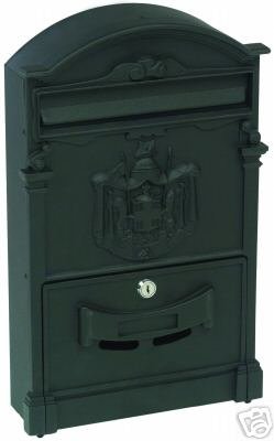 Childrens Toyshop  Outdoor Living : Traditional style post box with regal crest postbox