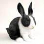 Black/White Rabbit Figurine