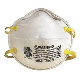 Click here to buy 3M #8210 N95 DISPOSABLE DUST MIST RESPIRATOR by 3M.