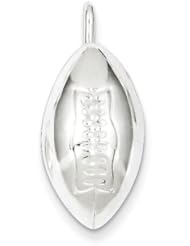 Sterling Silver 3D Football Charm