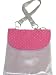 Hot Pink Messenger Bag Handbag with Stars & Bling