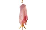 Olive n Figs 50-50 Silk-Linen Light Sequined Embroidered Striped Shawl/Wrap with Border