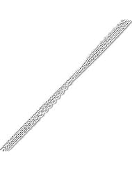 Sterling Silver 16 Inch Three Strand Cable Chain Necklace