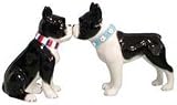 BOSTON TERRIER Dogs KISSING Salt & Pepper Shakers New Gift