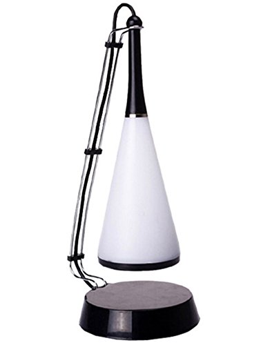 LUOYIMAN® Touch Sensor LED Table Lamp with Mini Speaker Table Pendant Lamp/light Triangle and Conical Design LED Eyes-care Light Loudspeaker for MP3 Phone and Adjustable Lightness(Black)