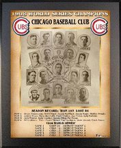 1908 Chicago Cubs World Series Champions 11 x 13 Plaque from Healy Pro