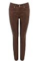 Brown Leather Look Jean