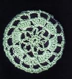 Mint Green Floral Crocheted Hair Bun Cover- MEDIUM
