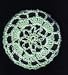 Mint Green Floral Crocheted Hair Bun Cover- MEDIUM