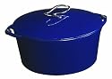 Lodge L Series Enamel 6 Quart Dutch Oven, Liberty Blue