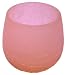Elegant Pink Cracked Glass Candle Votive with LED Flickering Tealight Candle