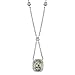 Cross Diamond Edge Green Amethyst Necklace title=