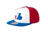 MLB Men's Montreal Expos Cooperstown 400 Snapback Cap (White/Red/Royal, Adjustable)