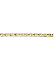 8.5mm 14k Fancy Hand Made Link Bracelet 7"