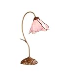 Dale Tiffany TT101307 Poelking Tiffany Table Lamp, Chocolate Bronze and Art Glass Shade