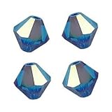 Swarovski Crystal #5301 6mm Bicone Beads Capri Blue AB (20)