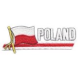 Poland Flag Patch, Iron-On