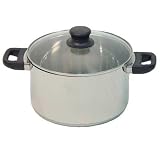 Fleischtopf 24cm Elsass Edelstahl Topf Glasdeckel Sandwichboden Braten 5,6L #975