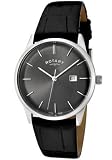 ROTARY Watches:Men's Windsor Black Dial Black Leather