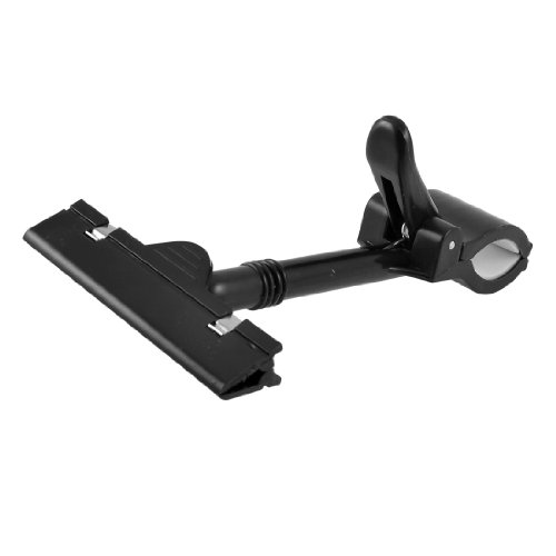 1 X Black Plastic 360 Degree Rotating Pole Double Clamps Pop Thumb Display Clip