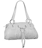 Minerva Collection Fashion Shoulder Handbag White