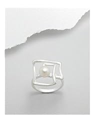 Fresh Water Pearls Ring In 92.5 Sterling Silver