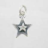 Little Sterling Silver 3 Dimensional Star Charm, #9212